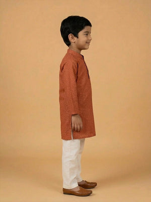 Kasavu Surya Boys Kurta Pajama Set (Pre - order) - 1 - 2 Years Boys Ethnic Set