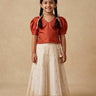 Kasavu Surya Girls Skirt Set (Pre - order) - 1 - 2 Years Girls Ethnic Set