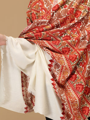 Kashida Kahani Embroidered Woolen Stoles - Onesize Winter Stoles