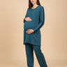 Keepin’ It Teal Maternity and Nursing Loungewear Set - Teal Maternity Winter Set