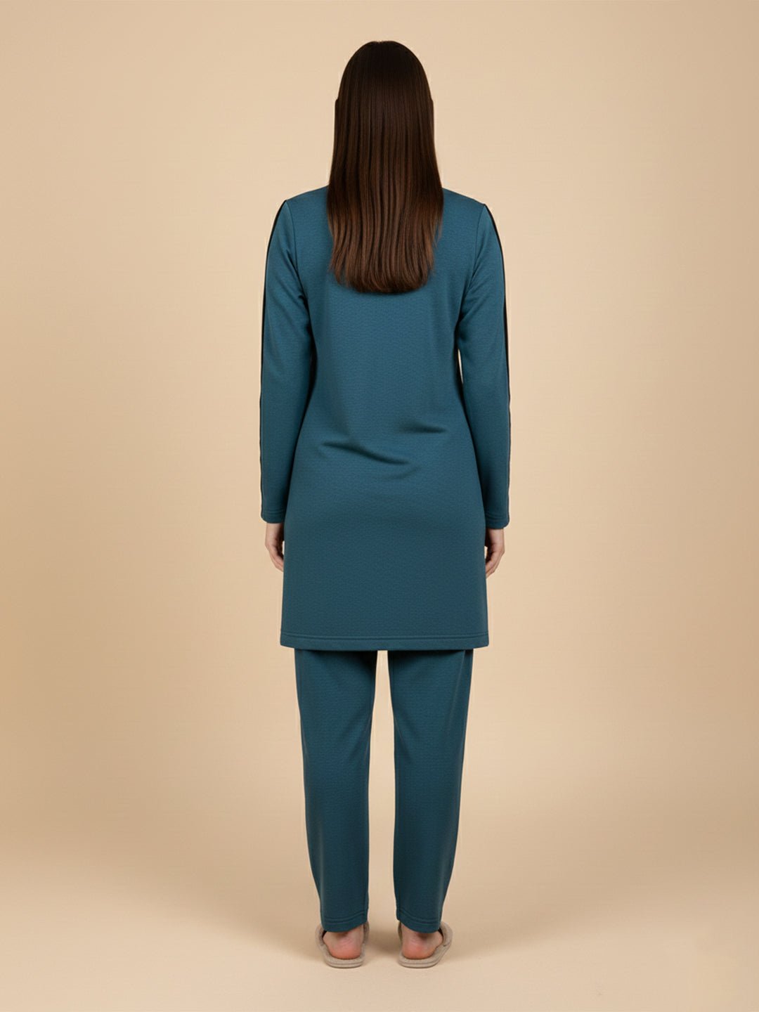 Keepin’ It Teal Maternity and Nursing Loungewear Set - Teal Maternity Winter Set