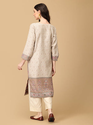 Khalis Husn Women's Cashmilon Kurta Set with Shawl - WES - SK - KHLH - S