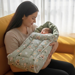 Kiddough 100% Cotton Foldable & Washable Baby Sleeping Bag (0–12M) - Baby Nest