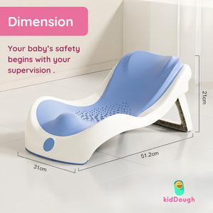 KidDough Adjustable Baby Bather for Babies, Blue | The Mom Store - Baby Safety