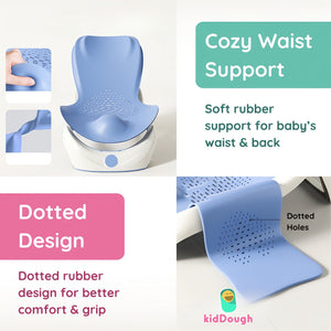 KidDough Adjustable Baby Bather for Babies, Blue | The Mom Store - Baby Safety