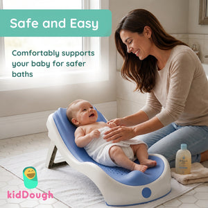 KidDough Adjustable Baby Bather for Babies, Blue | The Mom Store - Baby Safety