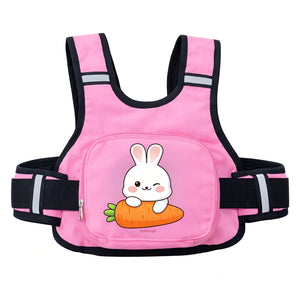 KidDough Adjustable Baby Safety Belt for Bike/Scooty with Storage (Pink) - Baby Safety
