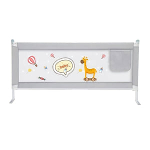 KidDough Adjustable Bed Rail Guard for Kids Safety- Grey -