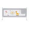 KidDough Adjustable Bed Rail Guard for Kids Safety- Grey -