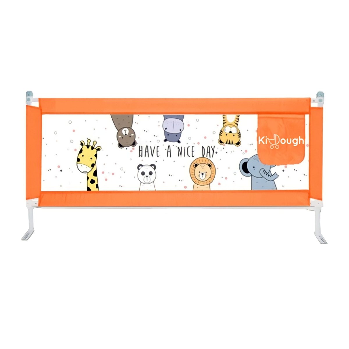 KidDough Adjustable Bed Rail Guard for Kids Safety- Grey - greyrail