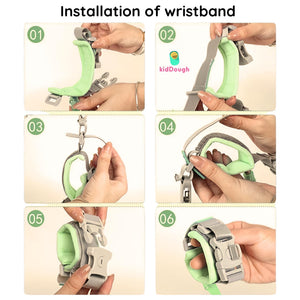 KidDough Anti Lost Wrist Link for Kids with Key and Lock - Anti Lost Wrist Link