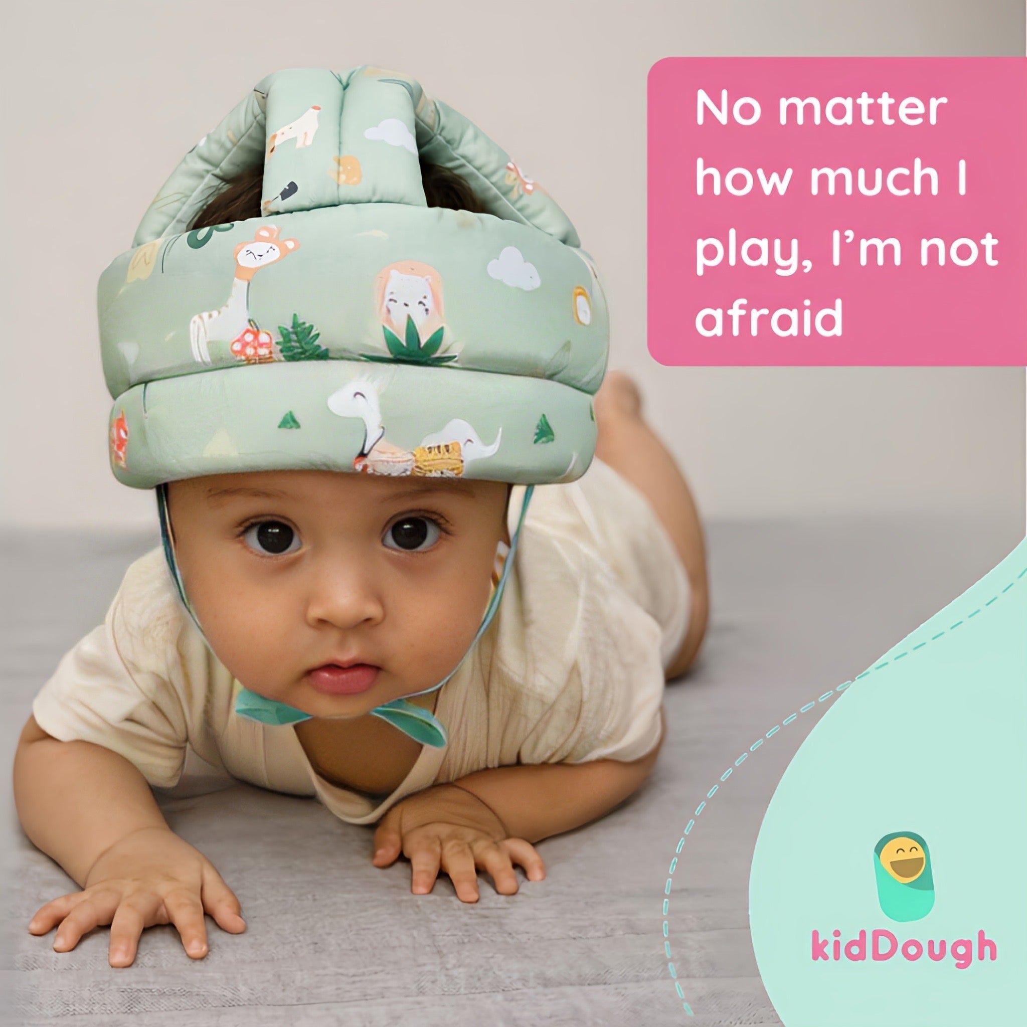 Kiddough Baby Head Protector Safety Helmet (6 Months–3 Years) - Baby Safety