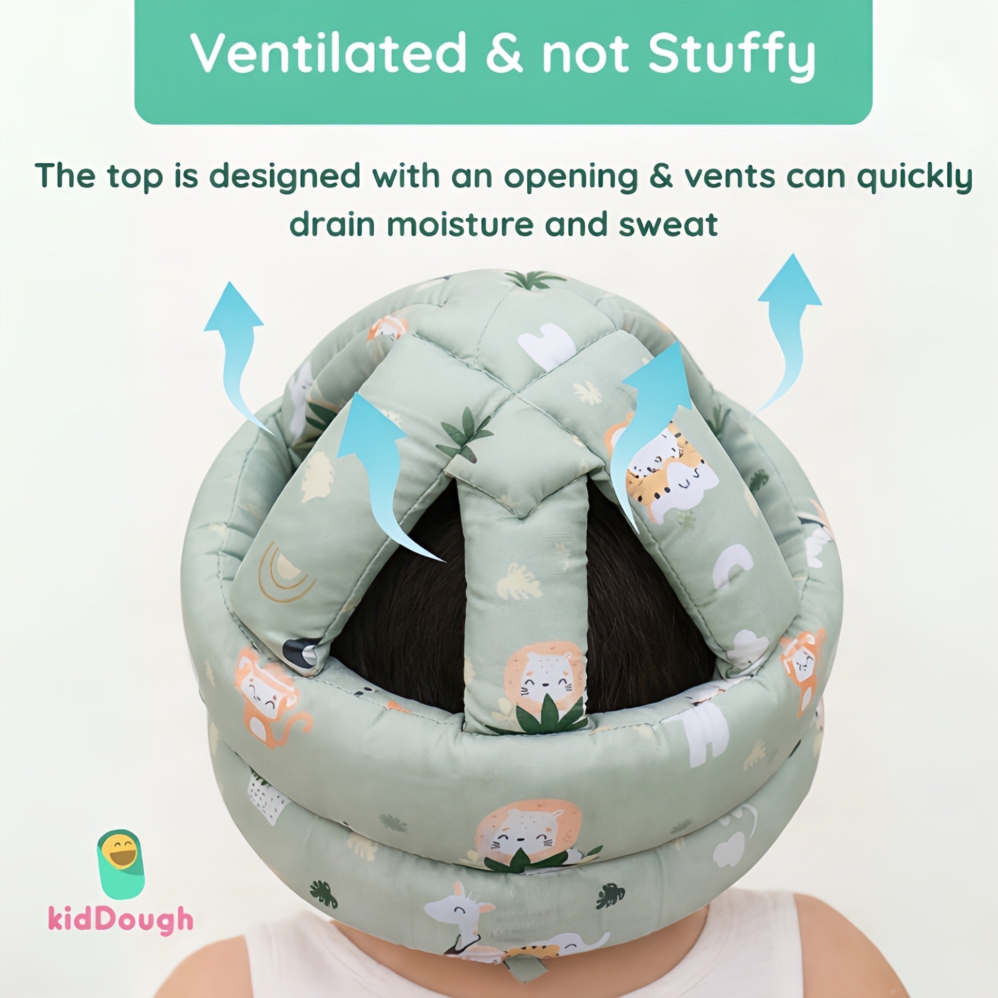 Kiddough Baby Head Protector Safety Helmet (6 Months–3 Years) - Baby Safety