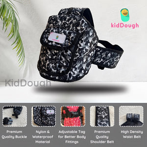 KidDough Baby Kids Safety Strongest Premium Belt for Two Wheeler Bike/Scooty - SafetyBeltGrey