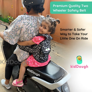 KidDough Baby Kids Safety Strongest Premium Belt for Two Wheeler Bike/Scooty - SafetyBeltGrey