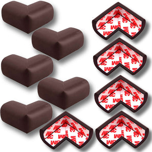 KidDough Baby Proofing Corner Guards - Pack of 10 Brown Pieces - BrownCornerGuard