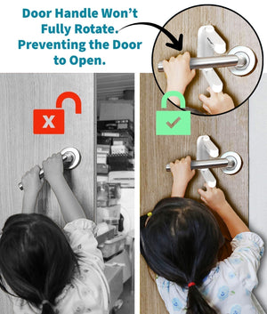 KidDough Baby Proofing Door Handle Safety Locks - Pack of 2 - DoorHandleLocks