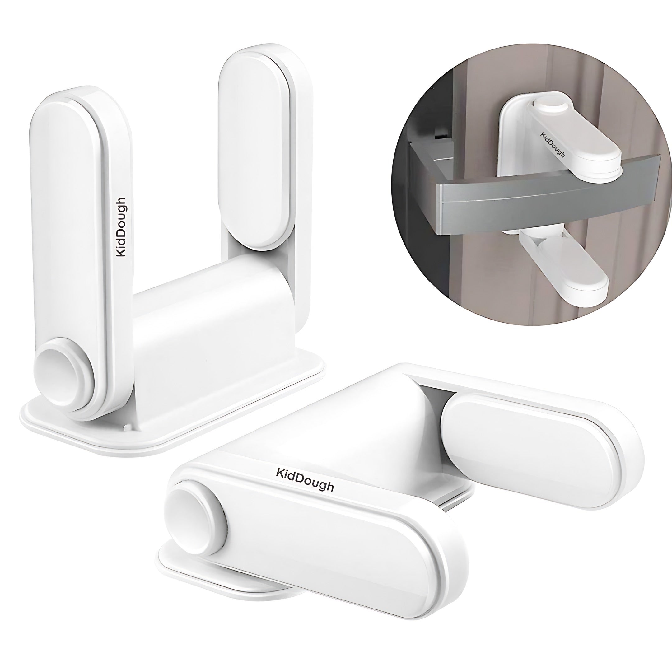 KidDough Baby Proofing Door Handle Safety Locks - Pack of 2 - DoorHandleLocks