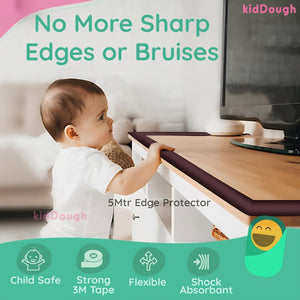 KidDough Baby Proofing Edge & Corner Protector for Kids- Extra Thick for Baby Safety - edgeguard