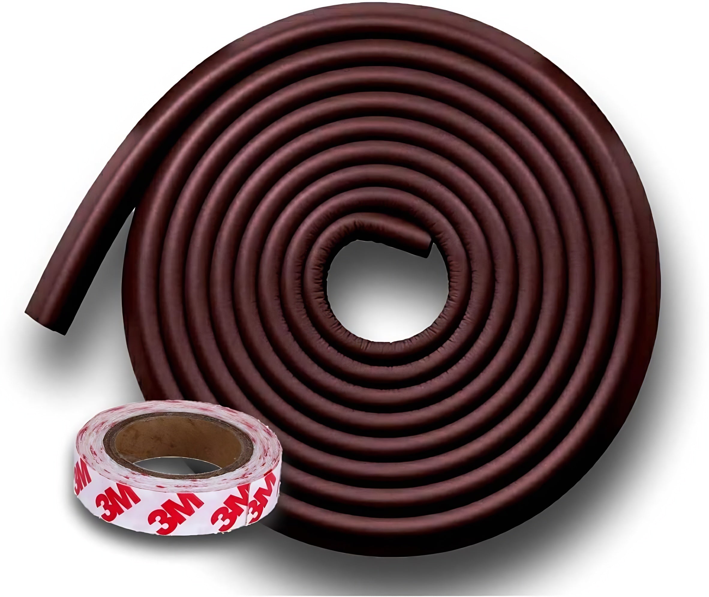 KidDough Baby Proofing Extra Thick Edge & Corner Guard - 5M Edge Protector, Rubber Safety Guard for Kids - 5Mtetre Brown Safety Strip
