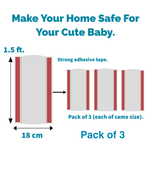 KidDough Baby Proofing Finger Pinch Door Guard for Kids - 3 Pcs - DCP