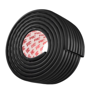 KidDough Baby Proofing Flat Edge Protector - 2 Meters - Black - FlatEdgeBlack
