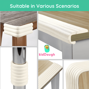 KidDough Baby Proofing Flat Edge Protector - 2 Meters White - FlatEdgeWhite