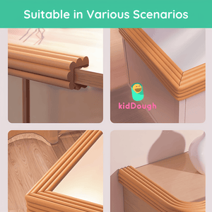 KidDough Baby Proofing Flat Edge Protector - 2 Mtrs Wood Color - FlatEdgeWoodColor