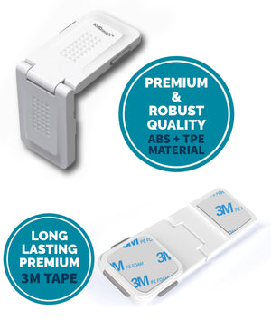 KidDough Baby Proofing Premium Child Safety Lock | Baby Safety (Pack of 4,White) - AngleLock