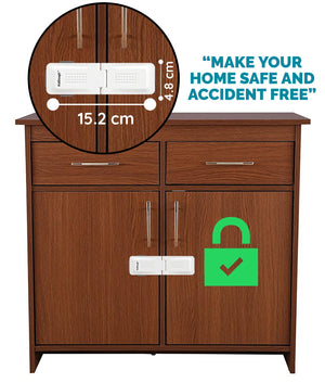 KidDough Baby Proofing Premium Child Safety Lock | Baby Safety (Pack of 4,White) - AngleLock