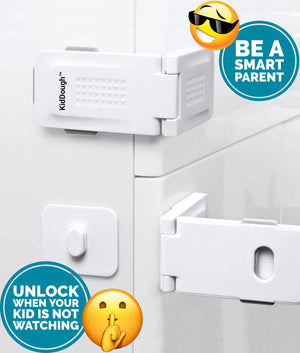 KidDough Baby Proofing Premium Child Safety Lock | Baby Safety (Pack of 4,White) - AngleLock