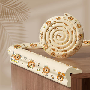 KidDough Baby Proofing Printed Edge Protector - 2 Meters Safety Strip, Dense Edge Guard for Kids Safety, Shock Absorbant Edge Protector, Baby Safety Products (Lion Print) - PrintedEdgeProtector(LionPrint)