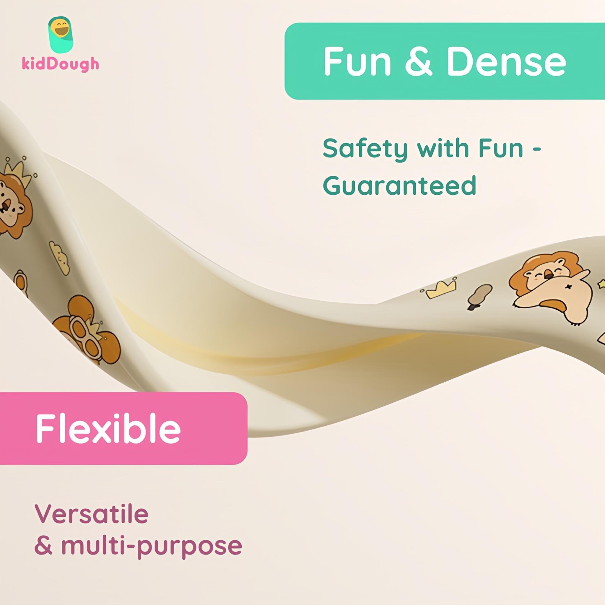 KidDough Baby Proofing Printed Edge Protector - 2 Meters Safety Strip, Dense Edge Guard for Kids Safety, Shock Absorbant Edge Protector, Baby Safety Products (Lion Print) - PrintedEdgeProtector(LionPrint)