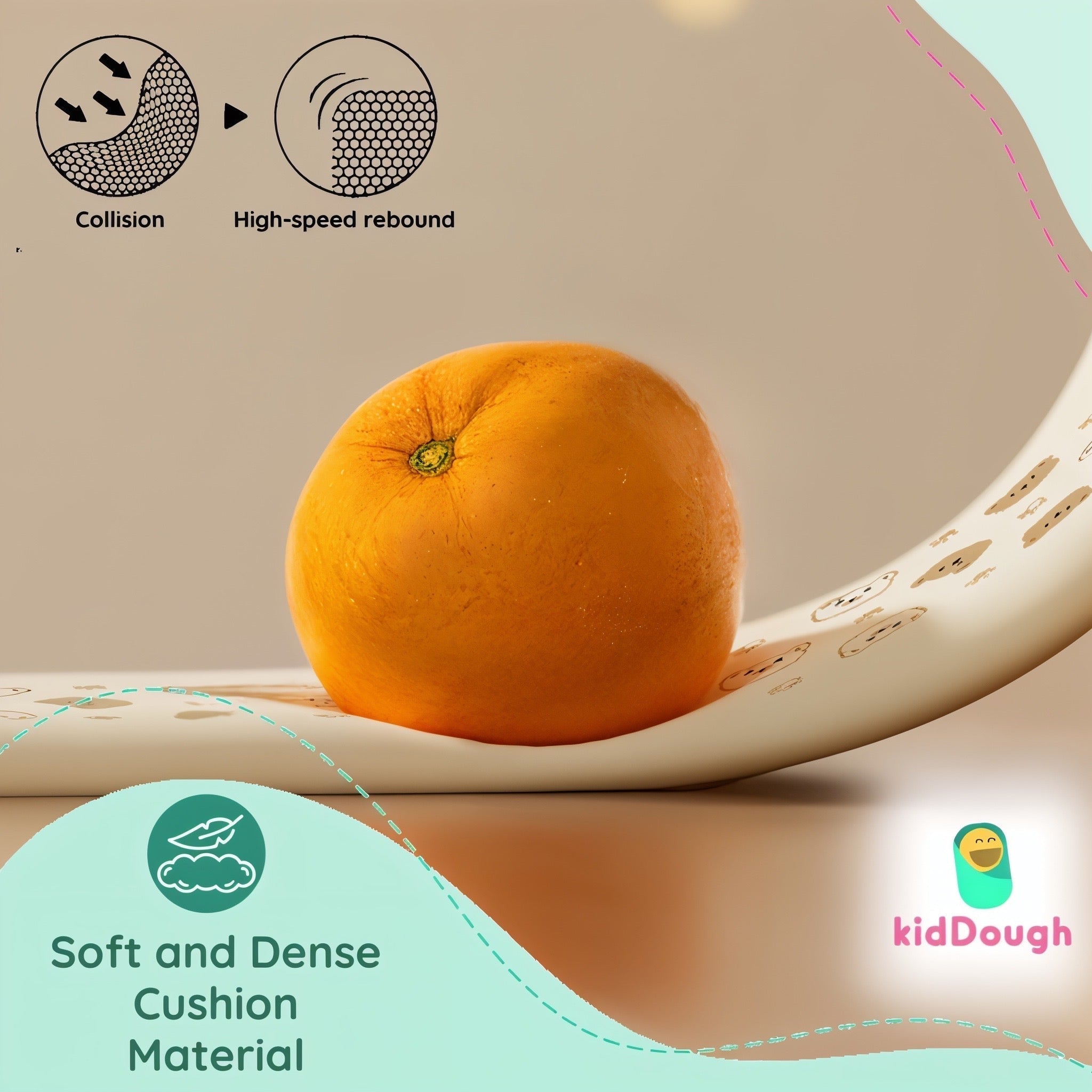 KidDough Baby Proofing 2 Meter Printed Flat Edge Protector (Bears)