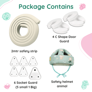 KidDough Baby Proofing Safety Combo Animal Print Helmet Kit | The Mom Store - Baby Safety