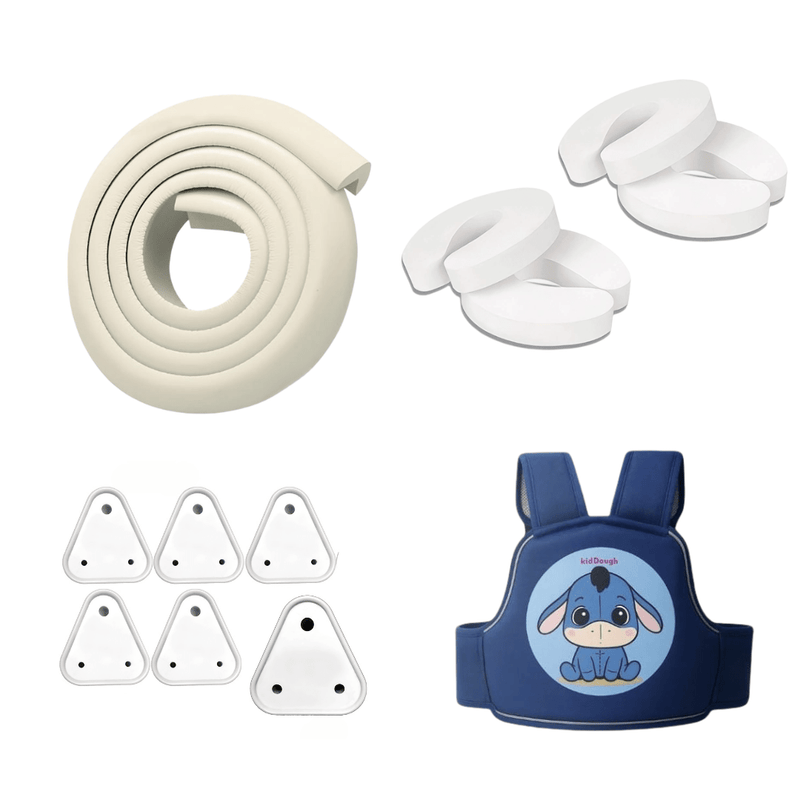 KidDough Baby Proofing Safety Combo Blue Cartoon Belt Kit | The Mom Store