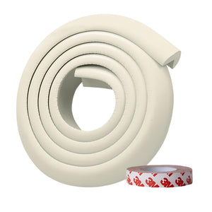 KidDough - Baby Safety - KidDough Baby Proofing, 2 Meter Furniture Edge and Corner Guards, White - White Safety Strip