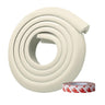KidDough Baby Proofing Safety Strip, Furniture Edge and Corner Guards (2 Meters Extra Thick White) - White Safety Strip