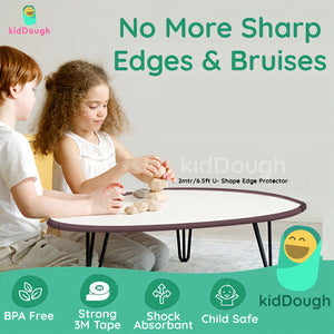 KidDough Baby Proofing U - Shape Safety Strip - 2 Meters, Brown - U - ShapeBrown