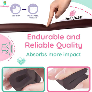 KidDough Baby Proofing U - Shape Safety Strip - 2 Meters, Brown - U - ShapeBrown