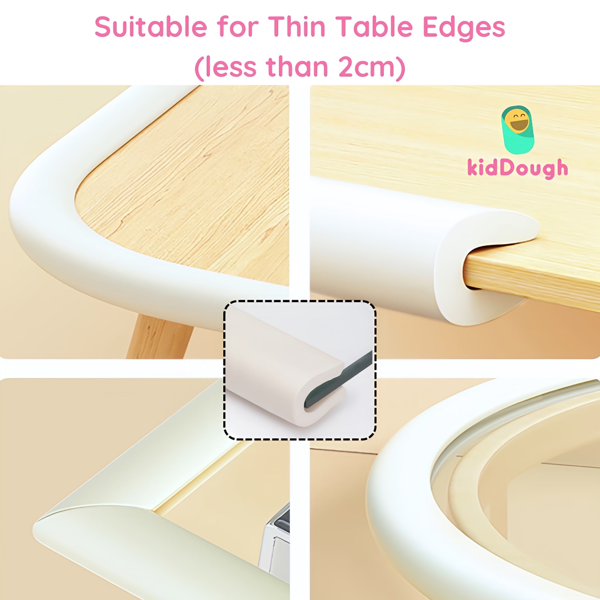 KidDough Baby Proofing U - Shape Safety Strip - 2 Meters White - U - ShapeWhite