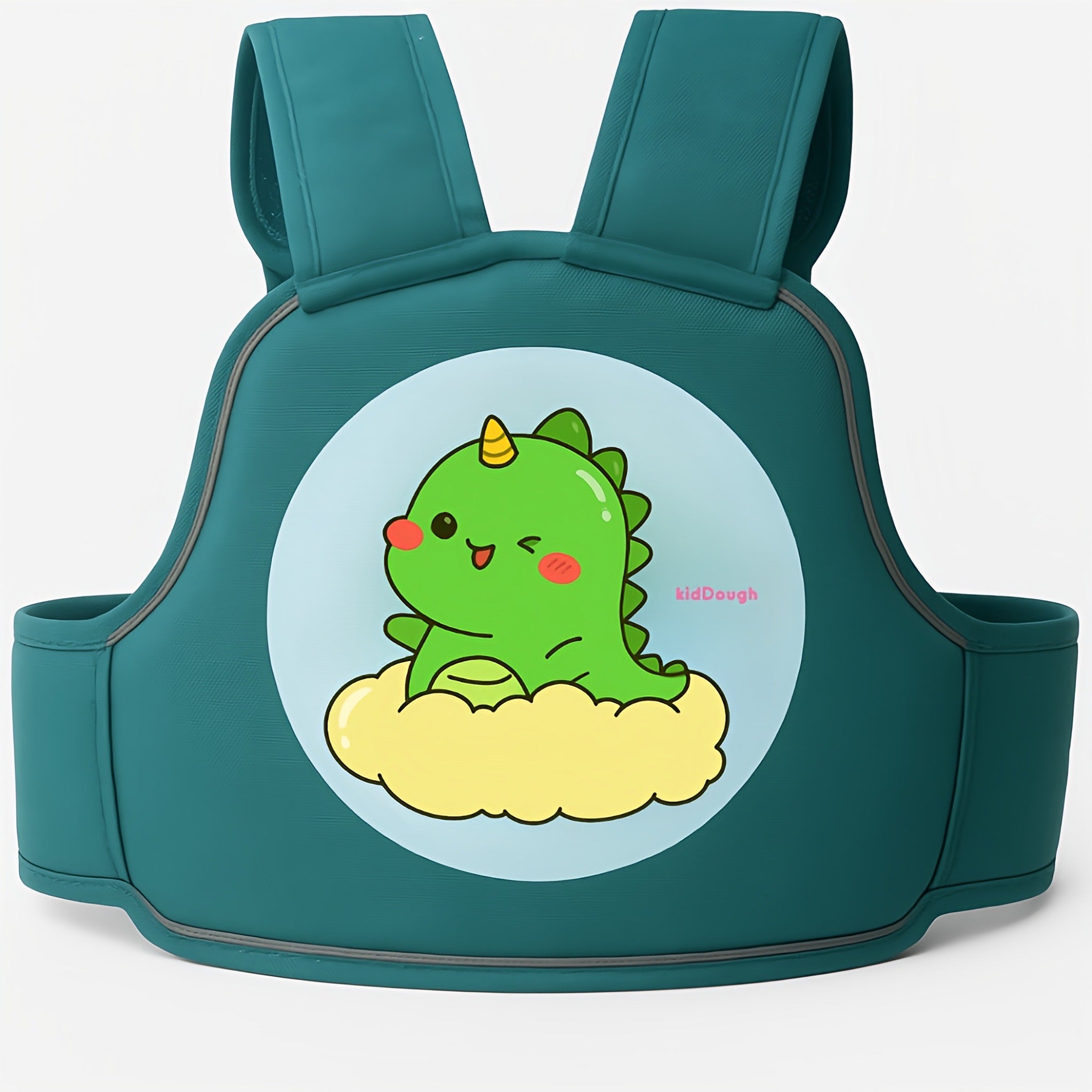 Kiddough Baby Safety Belt for Kids | Two Wheeler Bike/Scooty Belt for Kids Safety (Cartoon Green)) - Baby Safety Belt