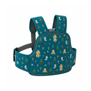 KidDough Baby Safety Belt for Two Wheeler Bike/Scooty | Harness Safety Belt for Kids Safety | Strong Buckles with Adjustable Straps and Double Stiching for Extra Safety (Printed Green) - Baby Safety Belt