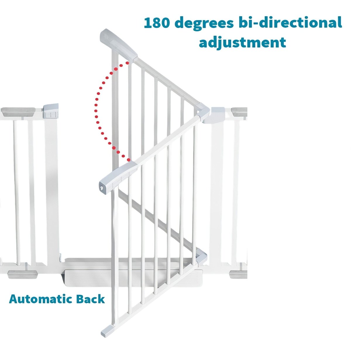 KidDough Baby Safety Gate: Auto Close with Double Lock System (75-82cms) -