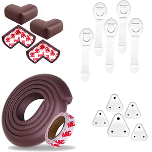 KidDough Baby Safety Kit - 2 Mtrs Edge+4 Guards+5 Safety Locks+6 Socket Guards - 2MtrSafetyKit