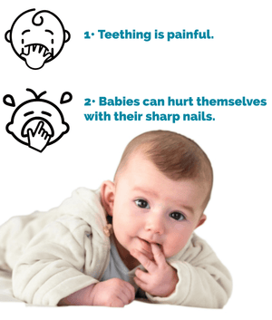 KidDough Baby Soft Teething Mitten Teether Glove | Teether for 3 to 6 Months Baby - TeetherGlove