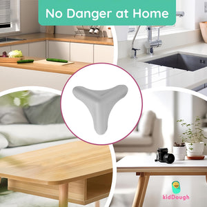 KidDough Corner Guards for Baby Safety, Soft Silicon Table Edge Protectors, Very Soft, 4Pcs/Pack - Silicon Corner Guards