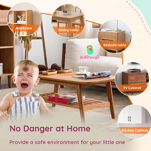 KidDough Corner Protector for Furniture, Table Edge Guards, L Shape, 10 Pack, Baby Safety Corner Protectors - Transparent L - Shape Corner Guards