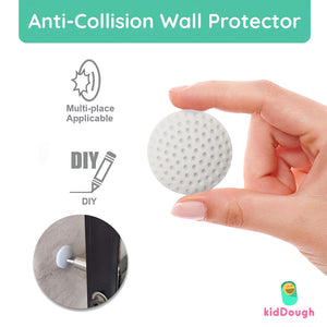 KidDough Door Stopper Bumper, Wall and Door Protector, Noise Reduction, Door Handle Knob Wall Shield Bumper Guard for Wall - Anti - Collison Silent Pads