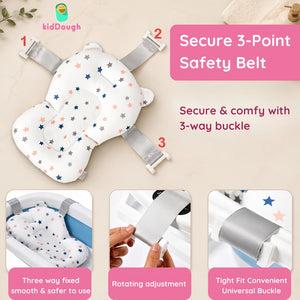 Kiddough Foldable Baby Bathtub Blue | The Mom Store - Baby Safety
